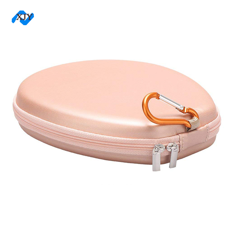 Shockproof Rose Gold Pu Leather Hard Protective Stereo Headset Packaging Storage Eva Box Case